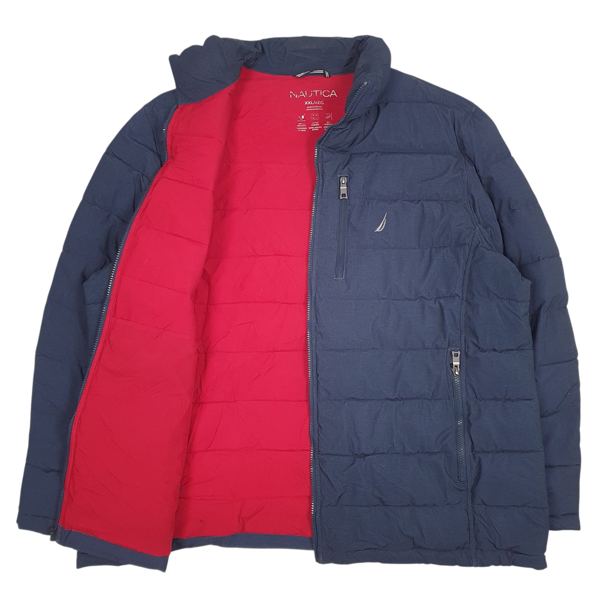Mens Navy Nautica  Full Zip Coat
