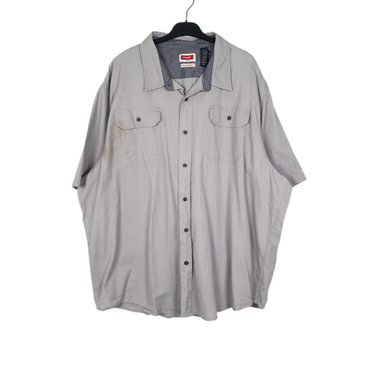 Mens Grey Wrangler  Short Sleeve Shirt