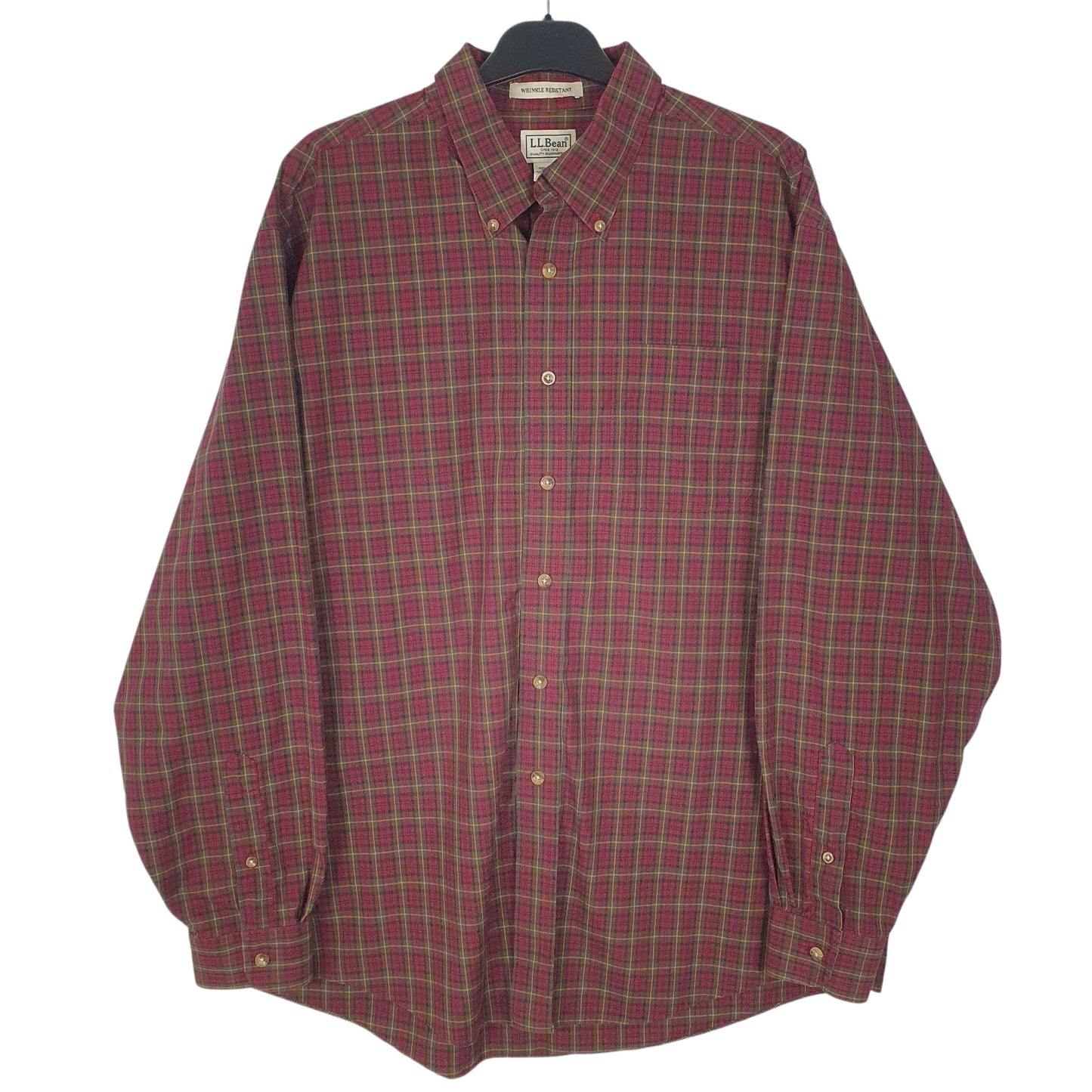 Mens Red L.L.Bean  Long Sleeve Shirt
