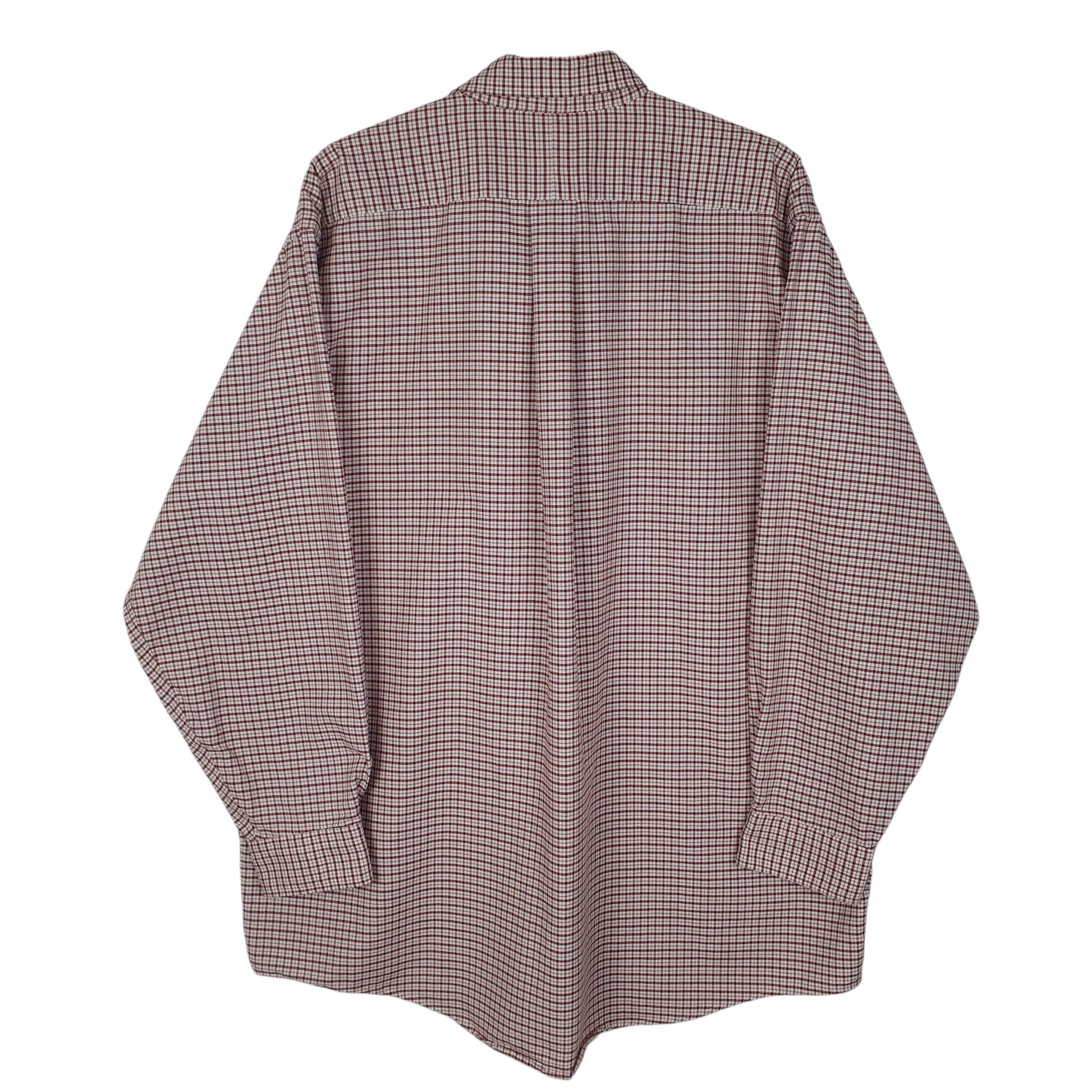 Mens Burgundy L.L.Bean Vintage 90s  Shirt