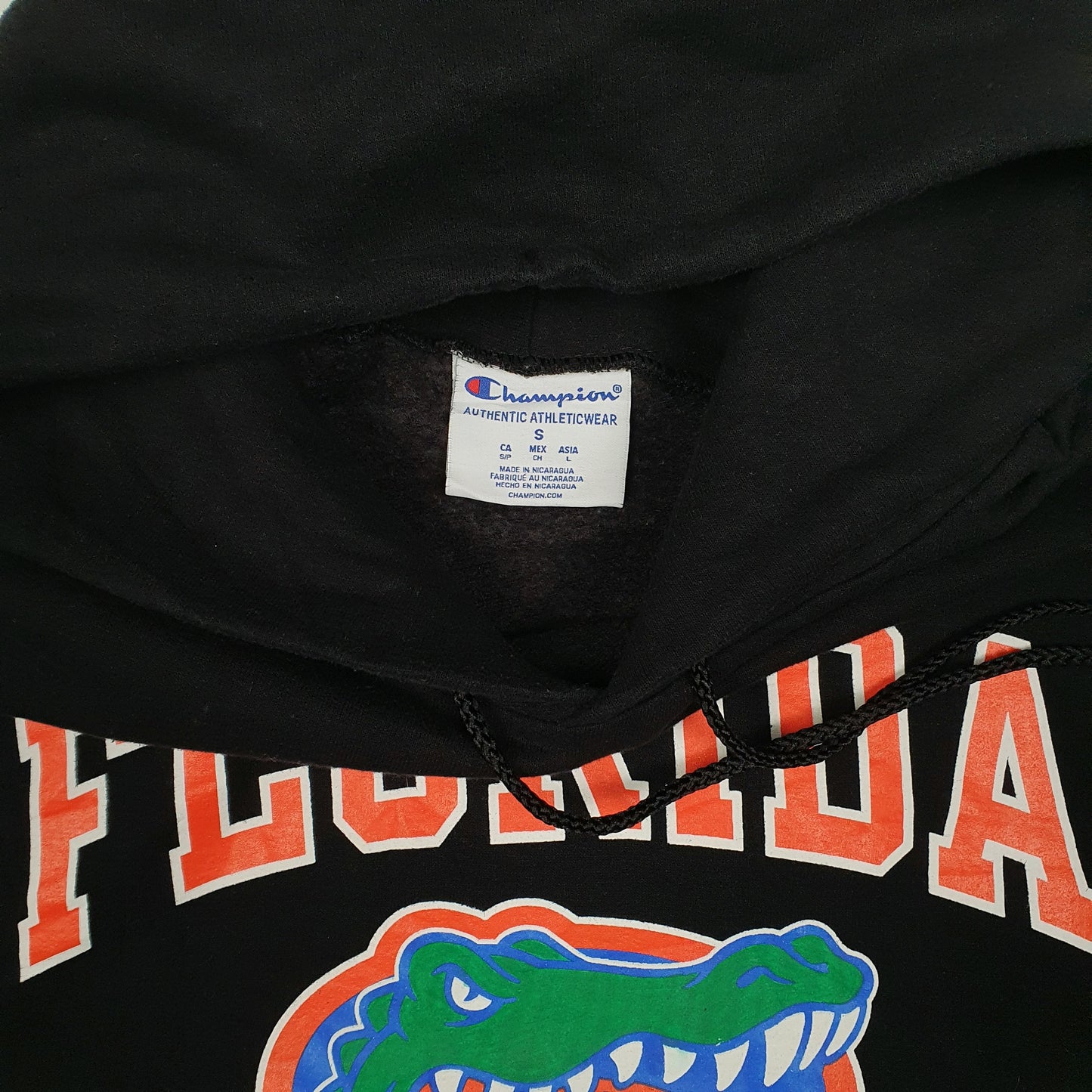Mens Black Champion Florida University Gators Hoodie Jumper