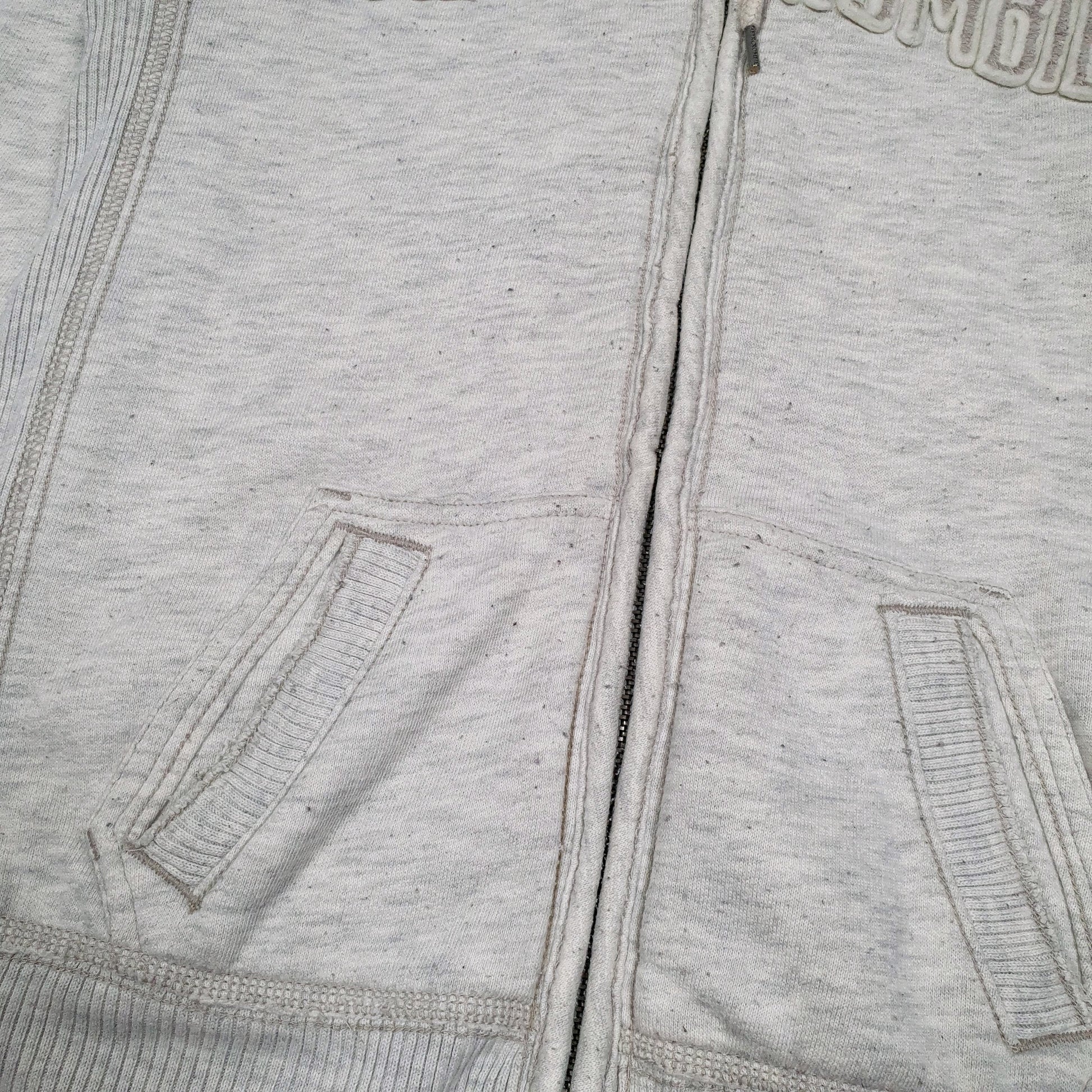 Womens Grey Abercrombie & Fitch Sherpa Lined Hoodie Full Zip Jumper