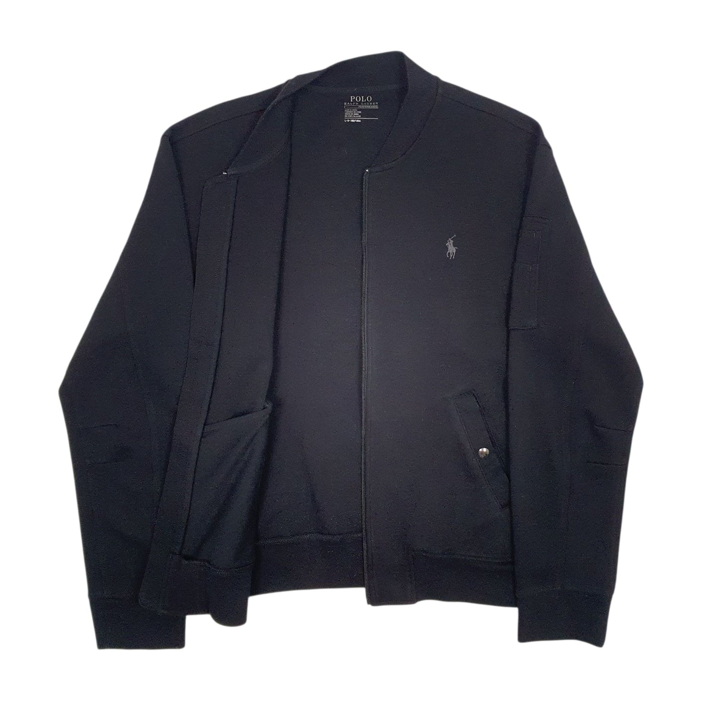 Mens Black Polo Ralph Lauren Performance Full Zip Jumper