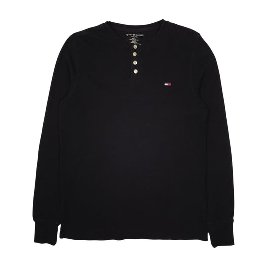 Mens Black Tommy Hilfiger Lightweight Thermal Underlayer Crewneck Jumper