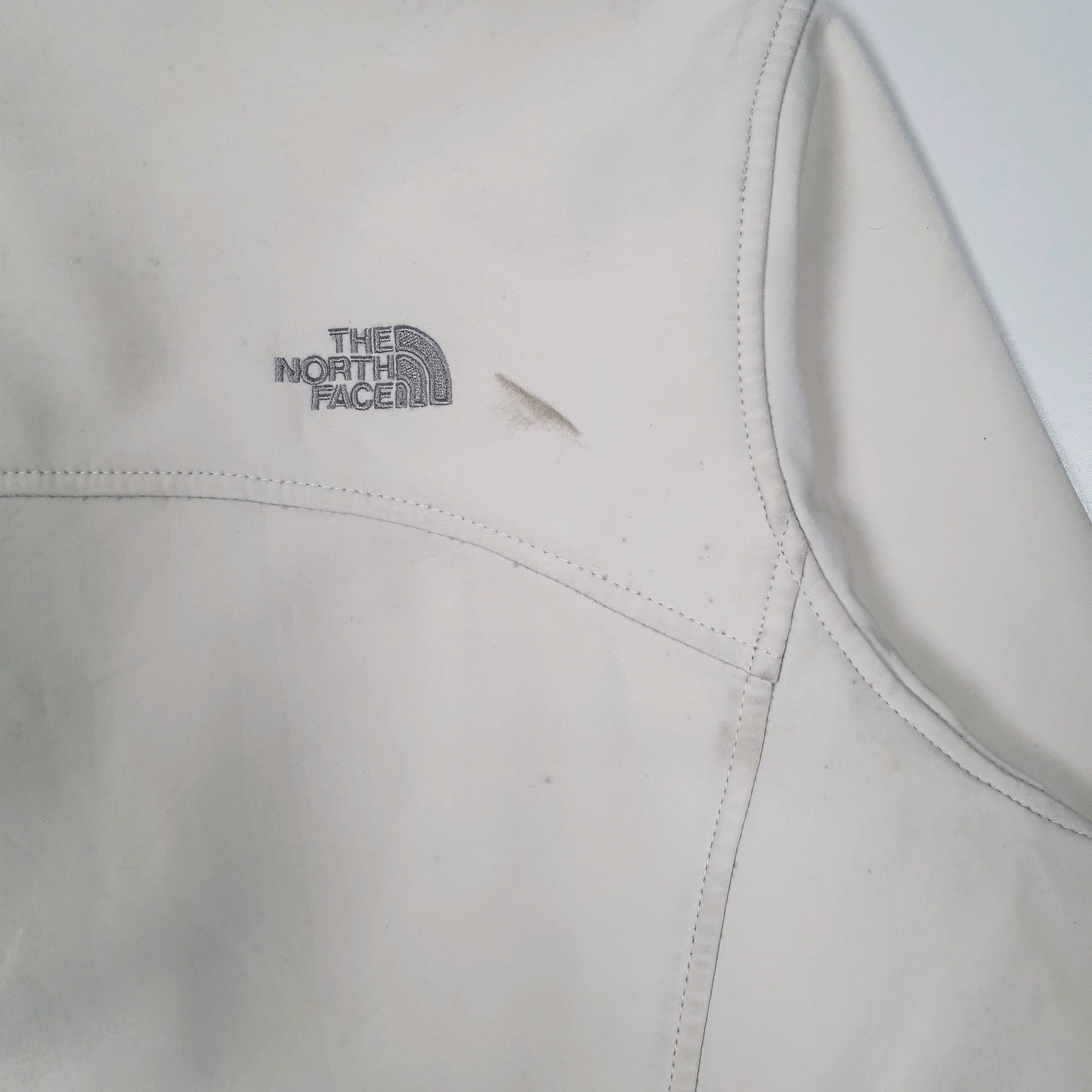 Womens White The North Face Windstopper Hoodie Coat