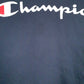 Mens Navy Champion Spellout Hoodie Jumper