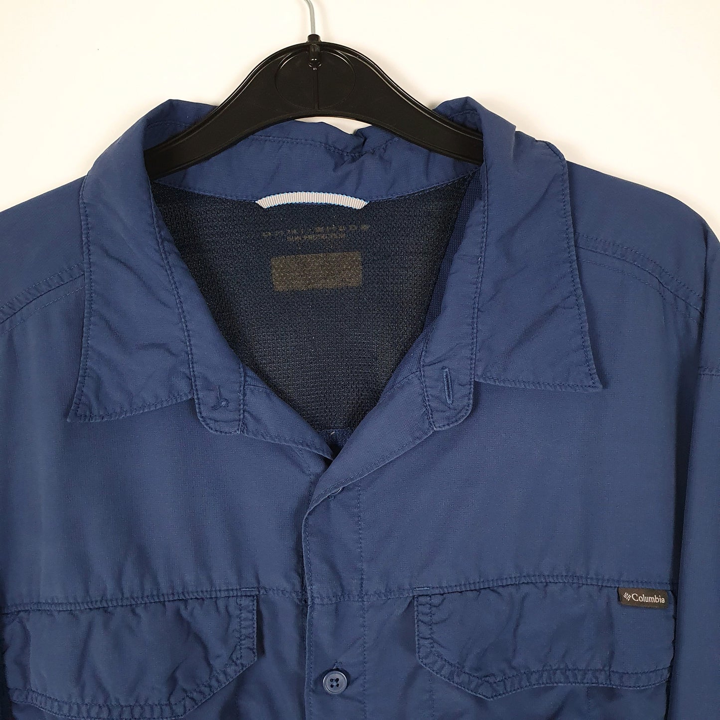 Mens Navy Columbia Sportswear Company Windbreaker Shacket  Shirt