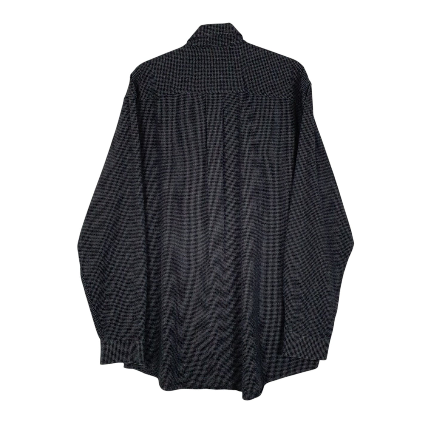 Mens Grey L.L.Bean Tall Thick Houndstooth  Shirt