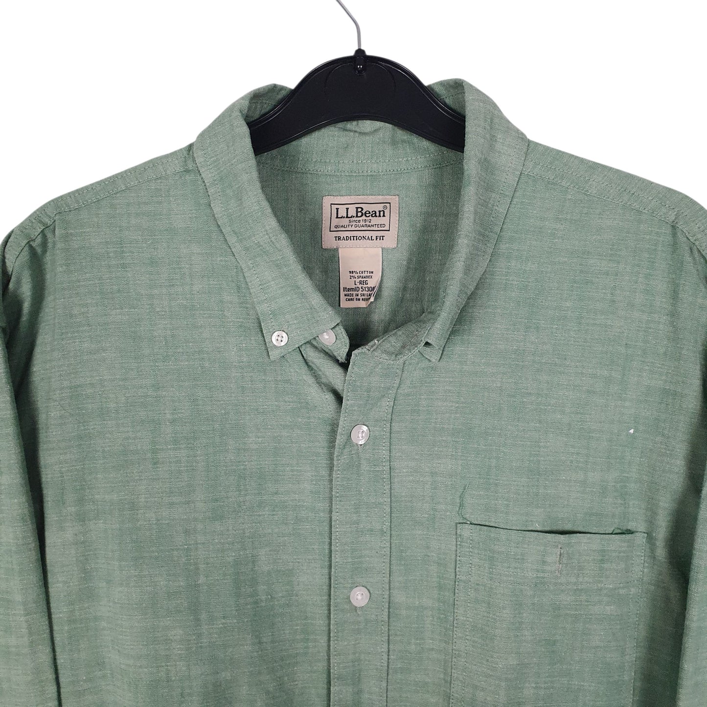Mens Green L.L.Bean   Shirt