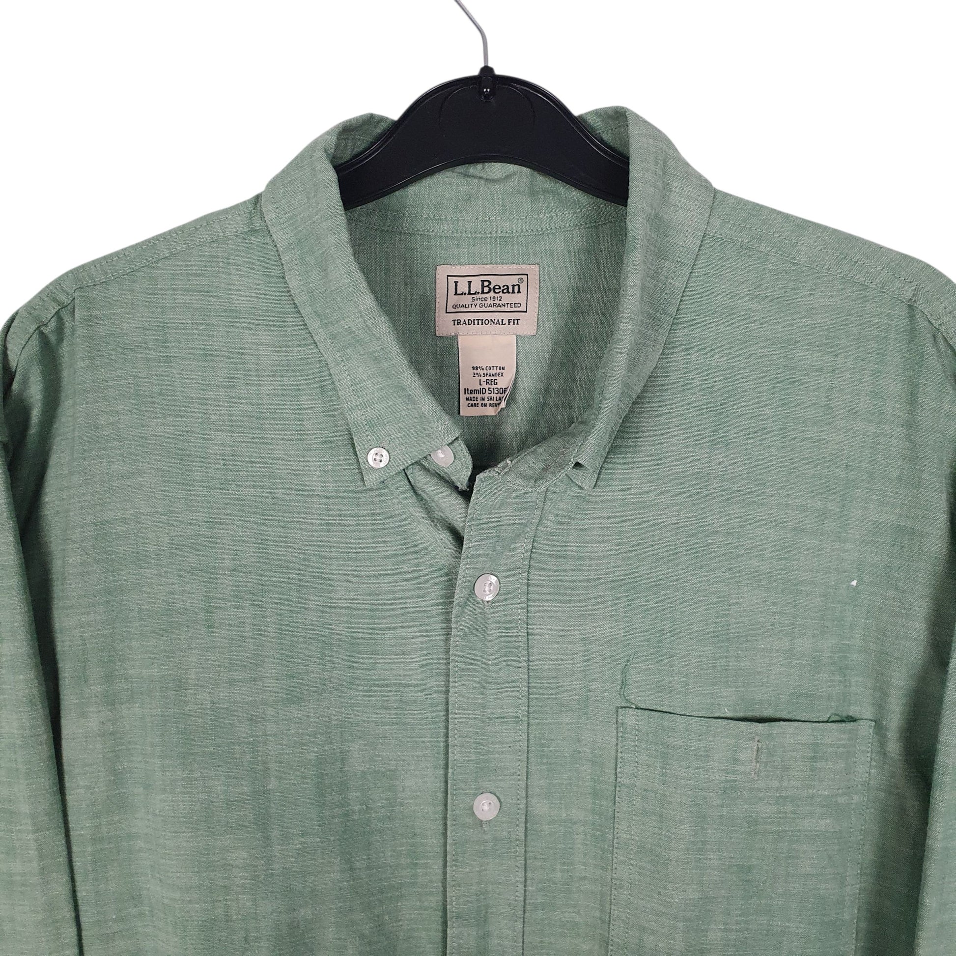 Mens Green L.L.Bean   Shirt