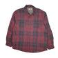 Mens Burgundy Wrangler Plaid Sherpa Lined  Coat