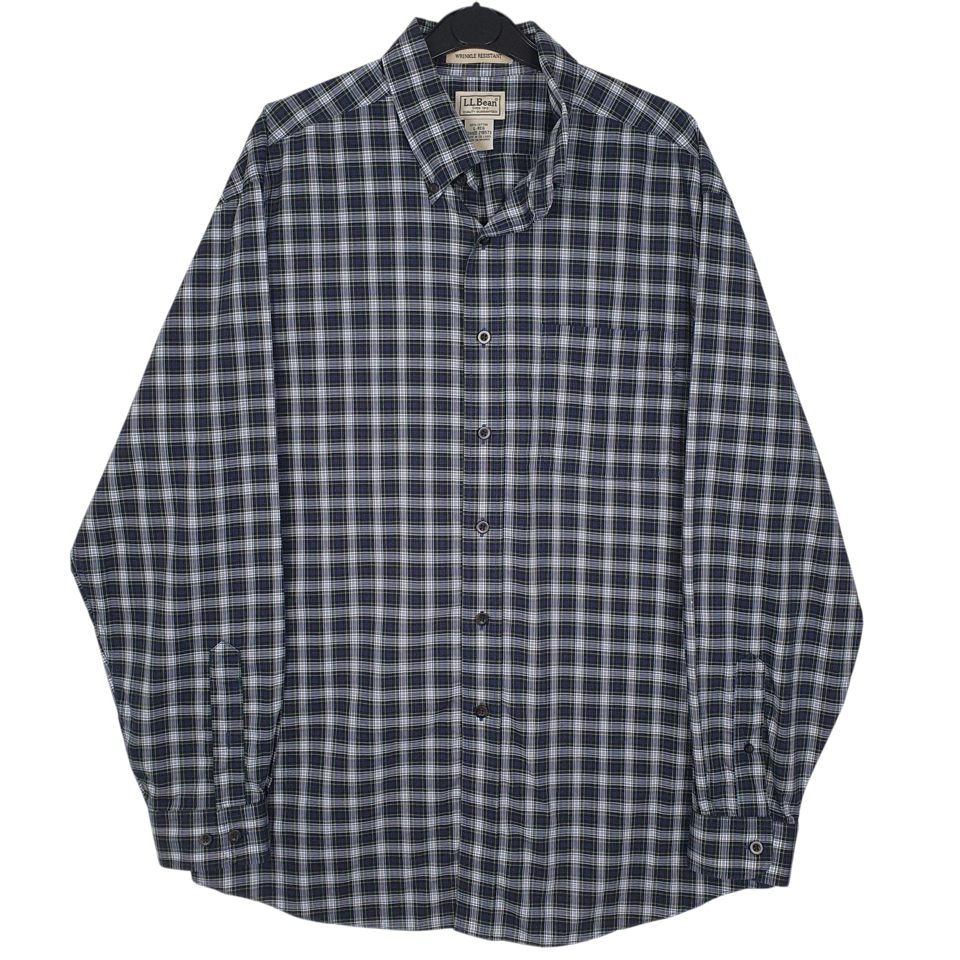 Mens Blue L.L.Bean  Long Sleeve Shirt