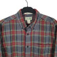 Mens Grey L.L.Bean Thick Flannel Plaid  Shirt