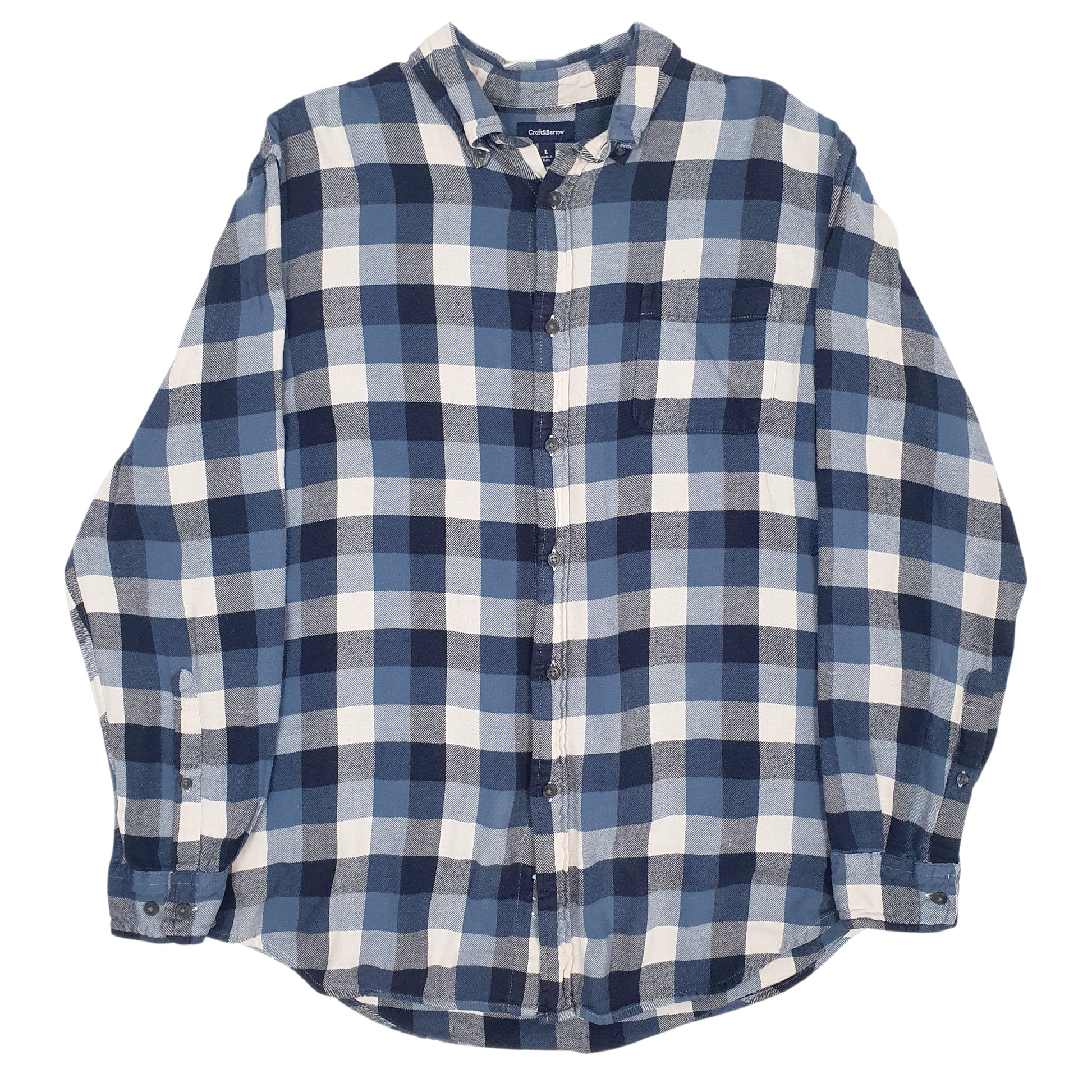 Mens Blue Croft & Barrow  Long Sleeve Shirt