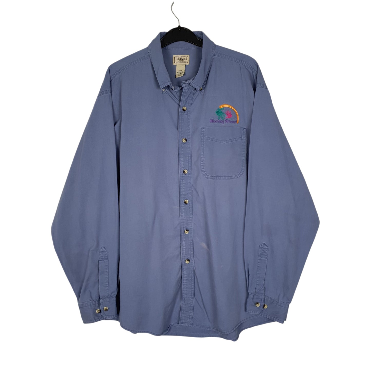 Mens Blue L.L.Bean  Long Sleeve Shirt
