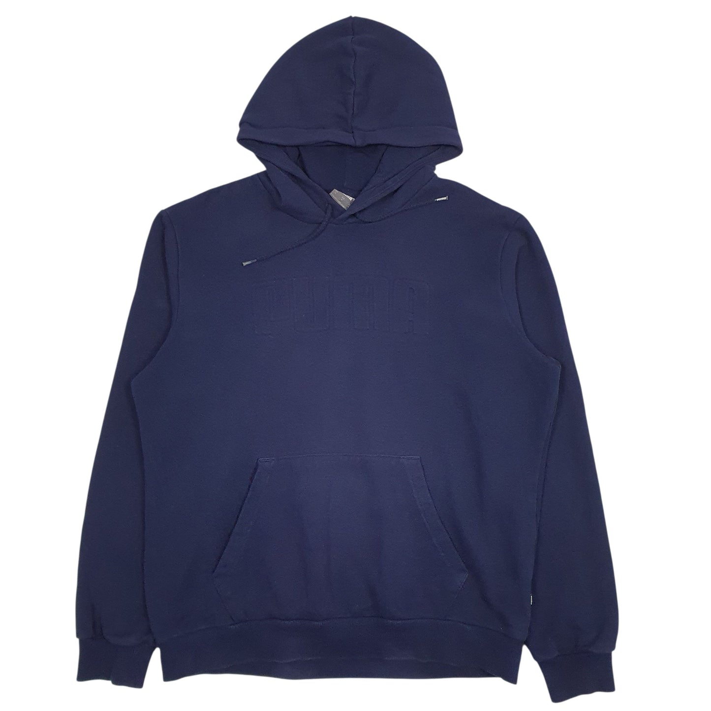 Mens Navy Puma Spellout Hoodie Jumper