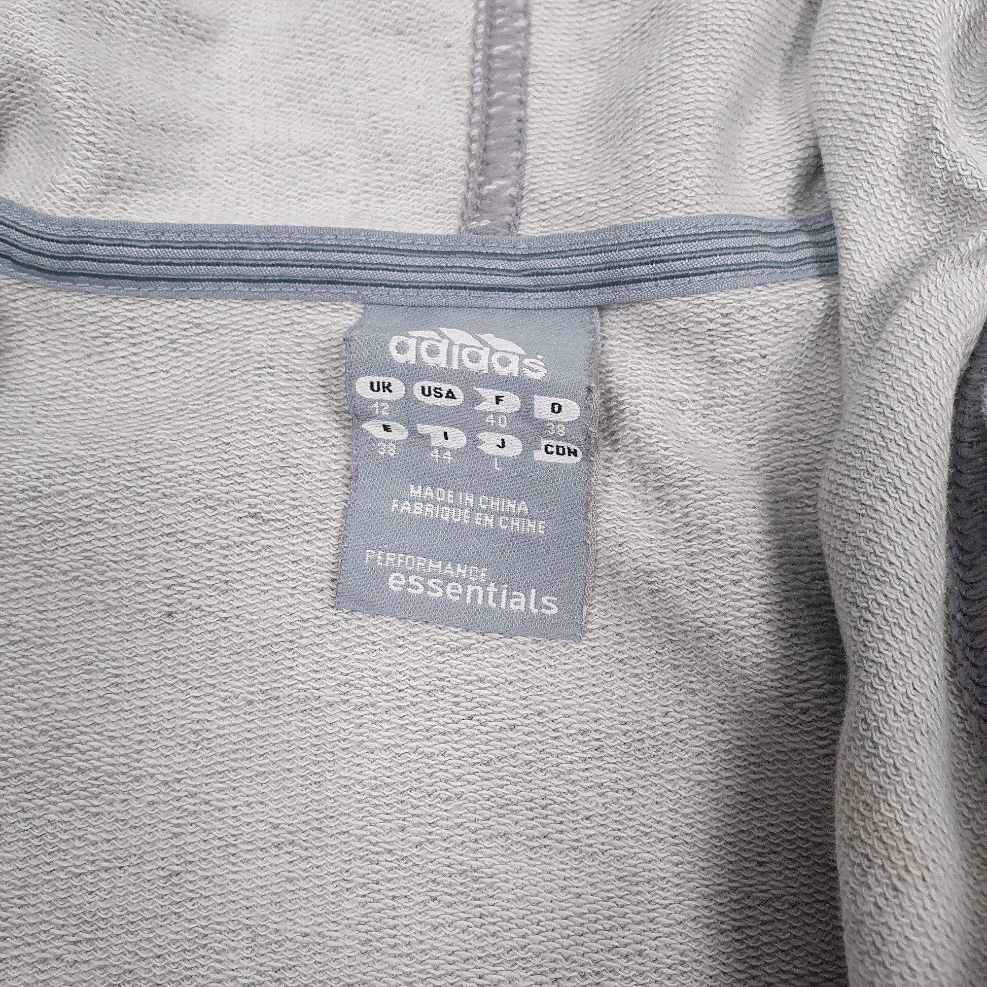 Mens Grey Adidas  Full Zip Jumper