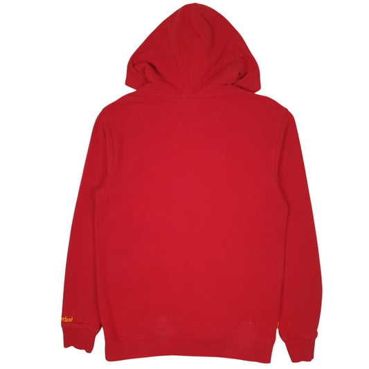 Mens Red Timberland Organic Hoodie Jumper