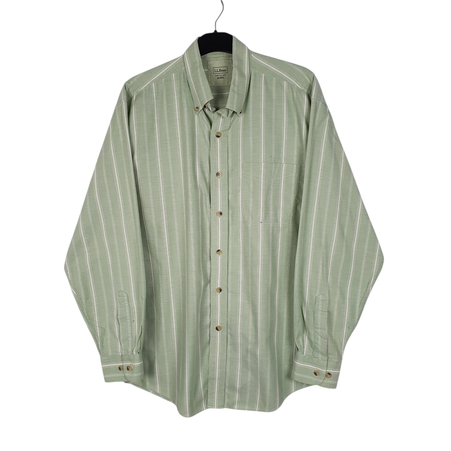 Mens Green L.L.Bean  Long Sleeve Shirt
