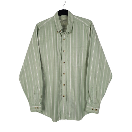 Mens Green L.L.Bean  Long Sleeve Shirt