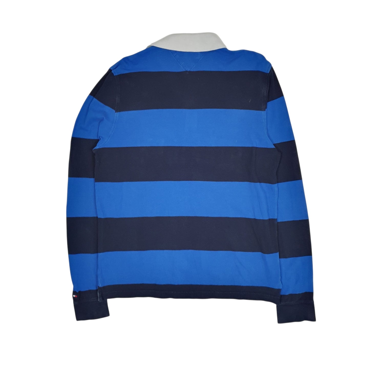 Mens Blue Tommy Hilfiger Rugby Spellout  Polo Shirt