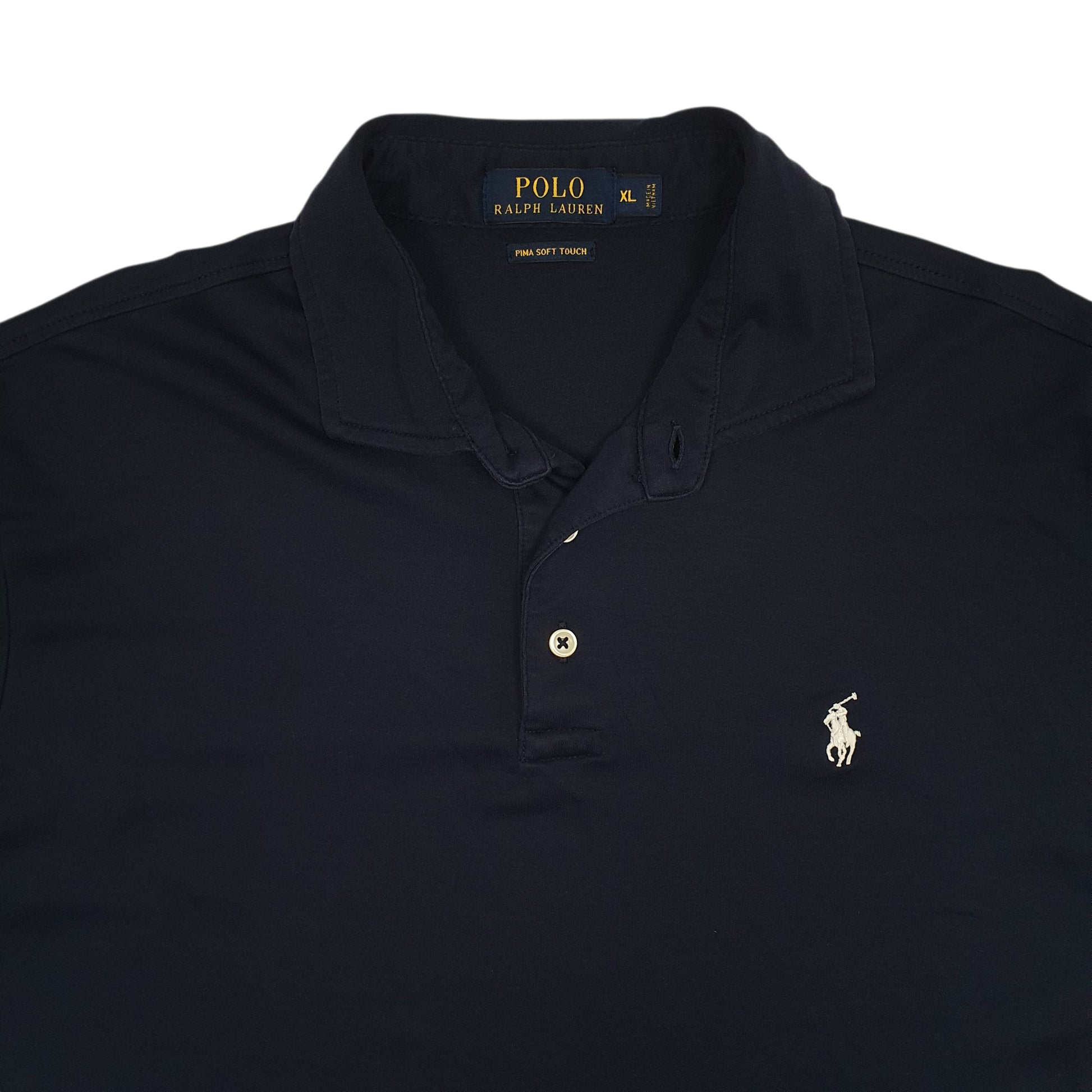 Mens Navy Polo Ralph Lauren Performance Full Zip Polo Shirt