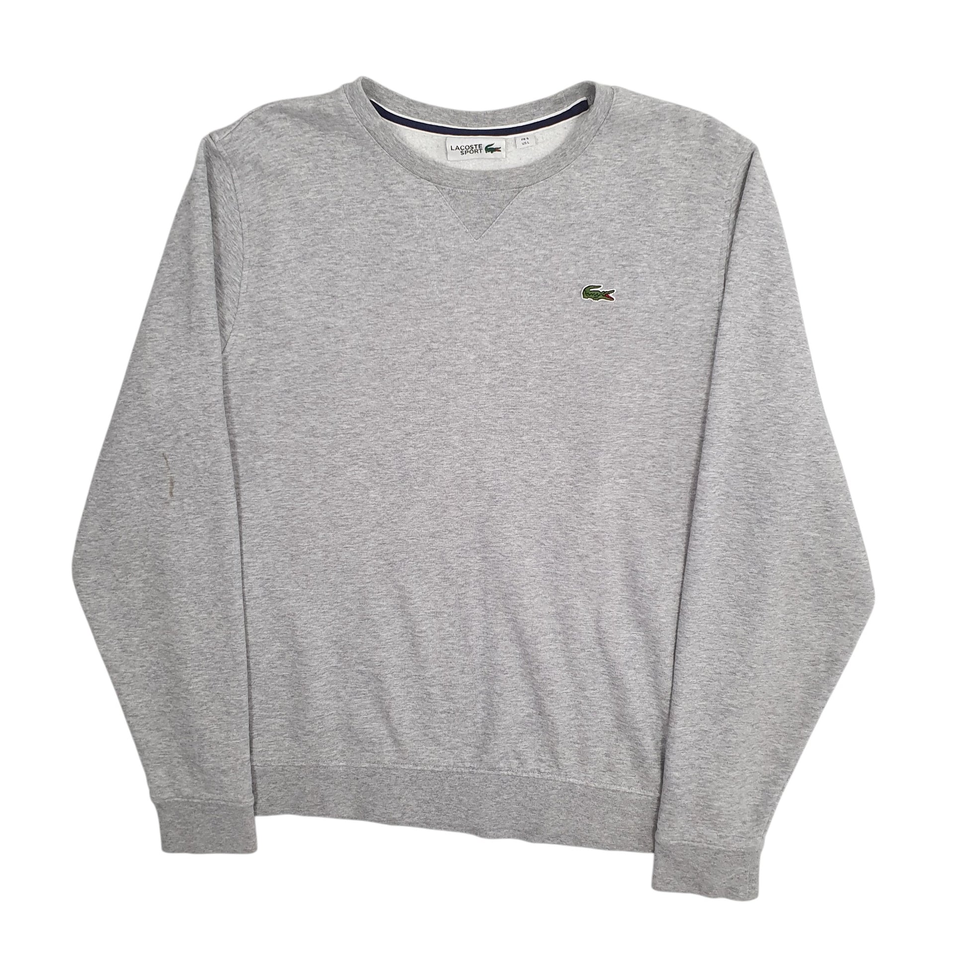Mens Grey Lacoste  Crewneck Jumper