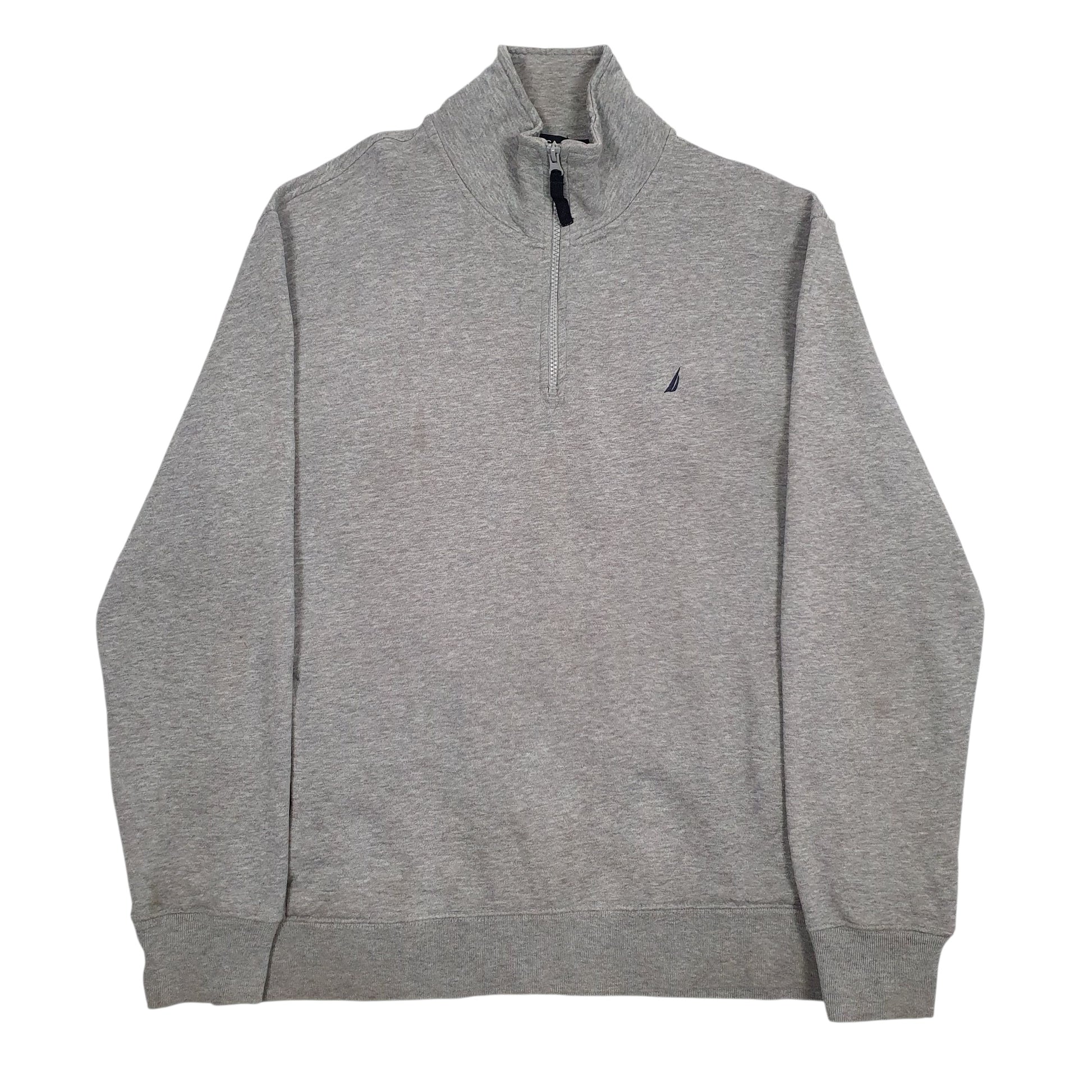 Mens Grey Nautica  Quarter Zip Jumper