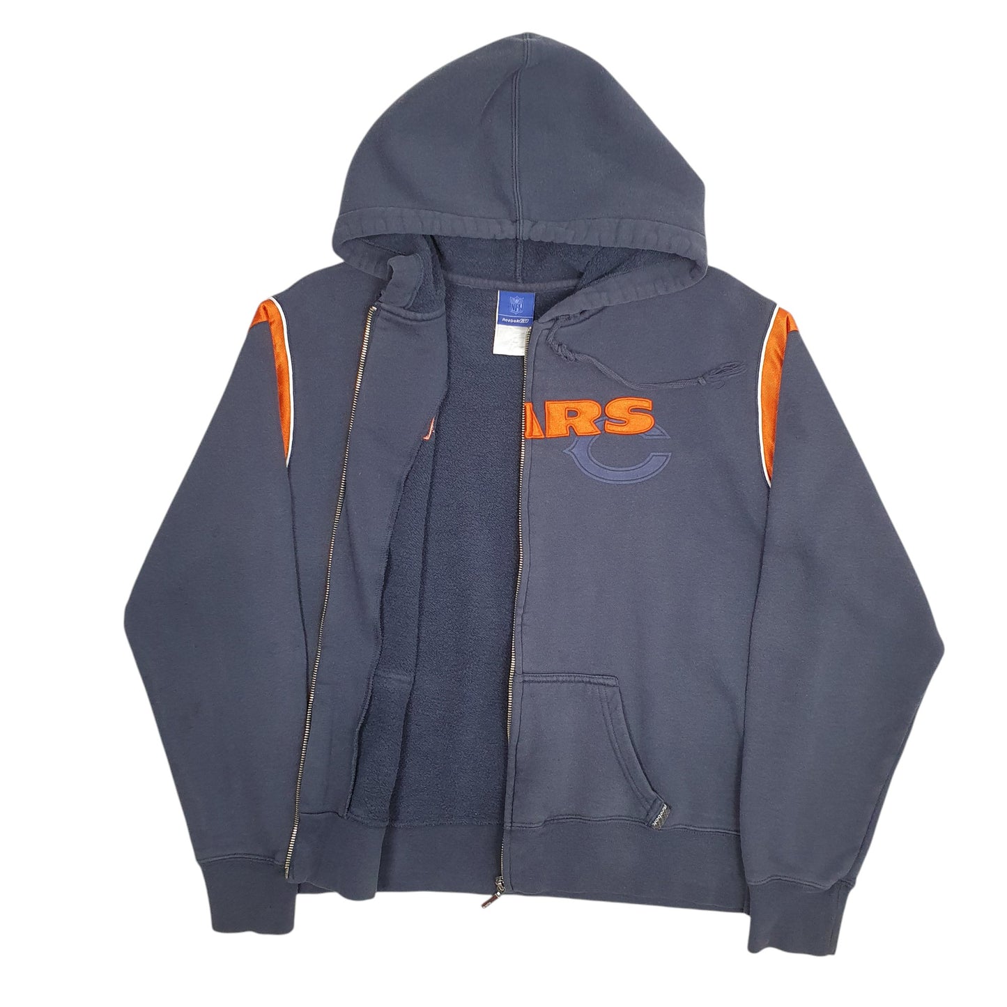 Womens Navy Reebok NFL Hoodie Chicago Bears Full Zip Jumper