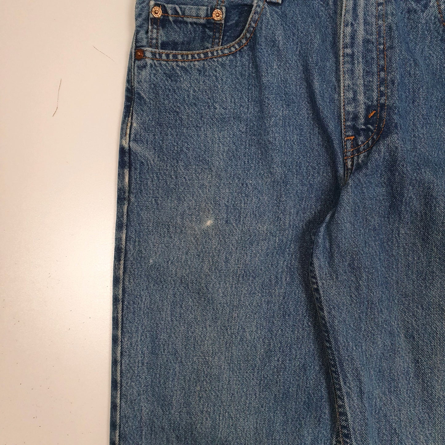 Mens Blue Levis Cut Off  Jeans