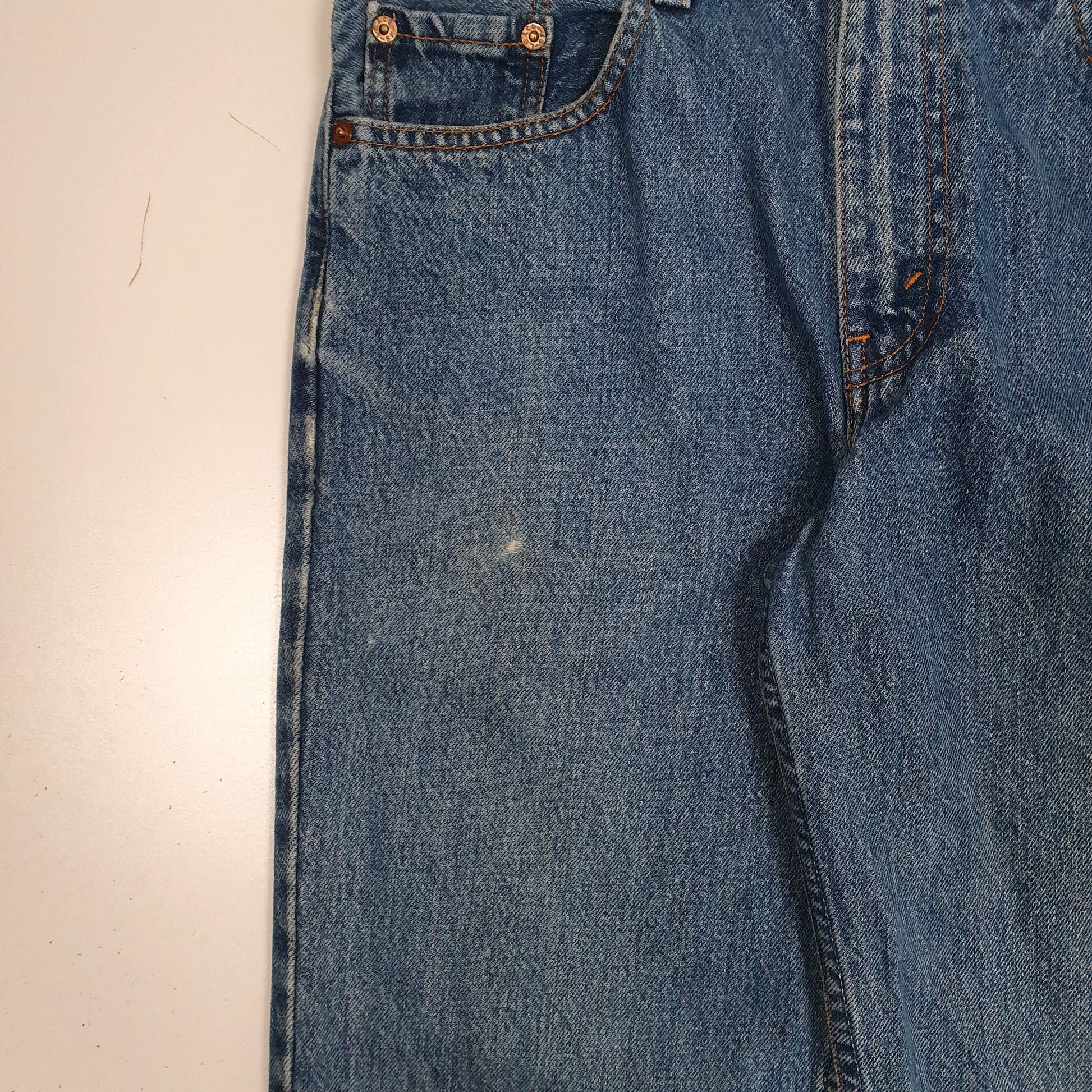 Mens Blue Levis Cut Off  Jeans