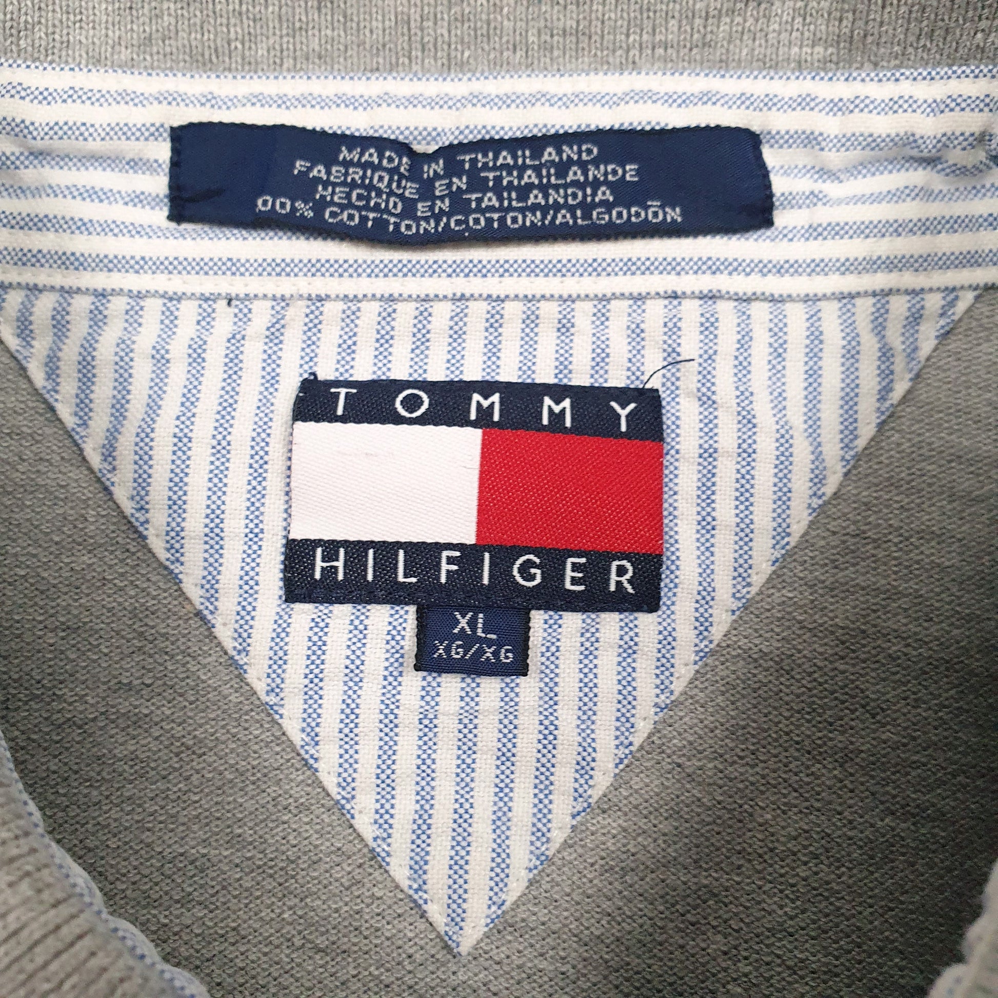 Mens Grey Tommy Hilfiger  Crewneck Polo Shirt