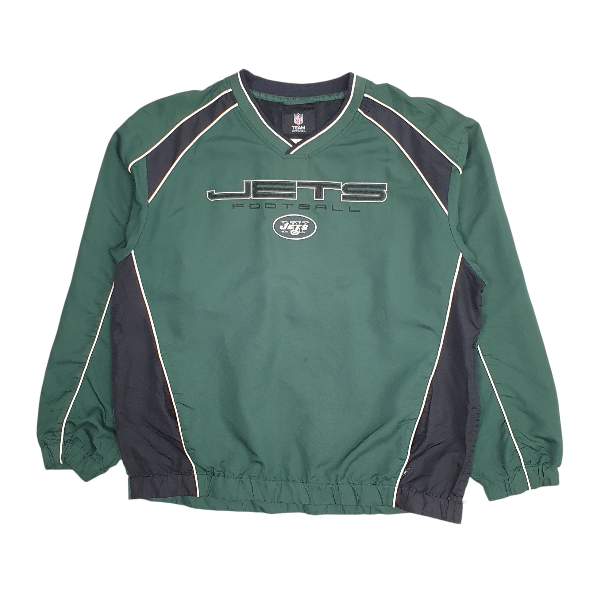 Mens Green NFL NY Jets Football Pullover  Coat