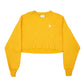 Womens Yellow Champion Reverse Weave Croptop Crewneck Jumper