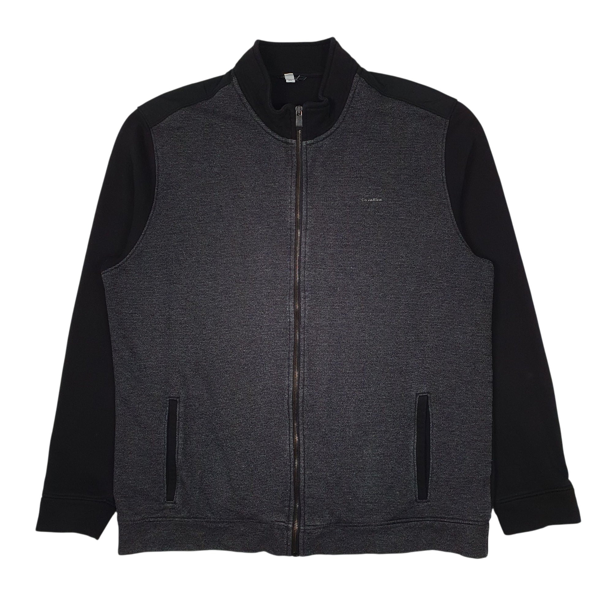 Mens Grey Calvin Klein  Full Zip Jumper