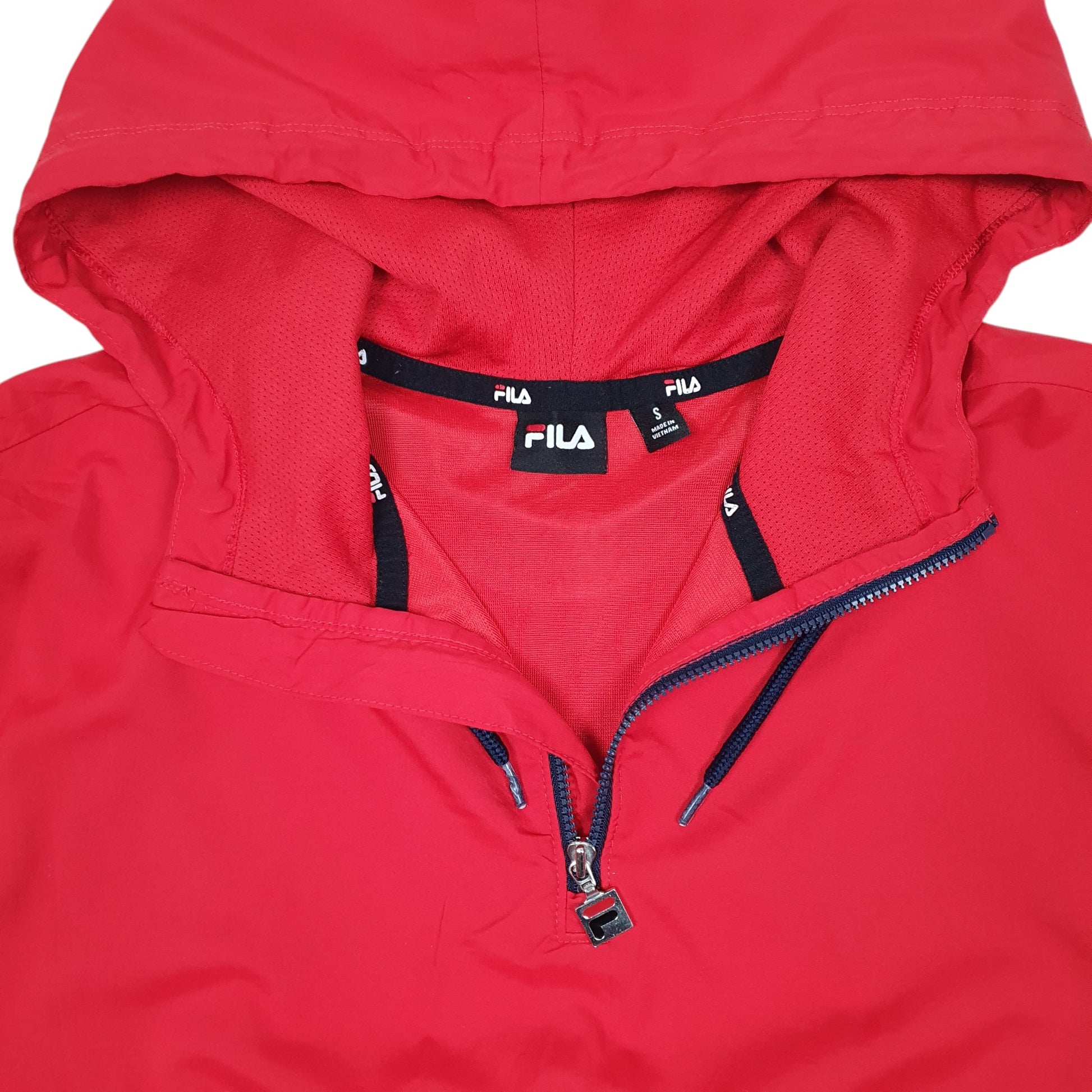 Mens Red Fila Half Zip Pullover  Coat