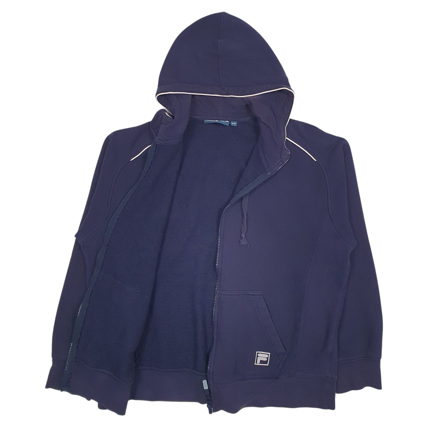 Mens Navy Fila Baggy Full Zip Jumper