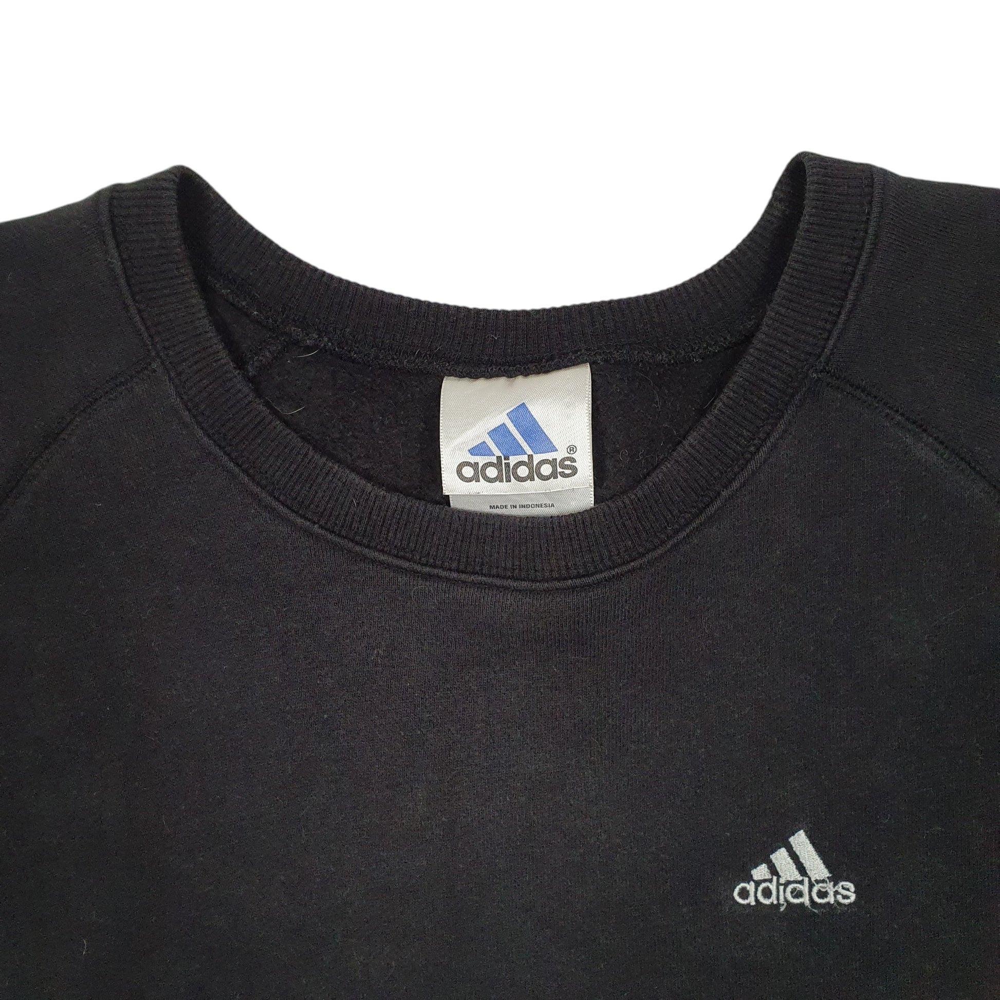 Womens Black Adidas Vintage 00s Crewneck Jumper
