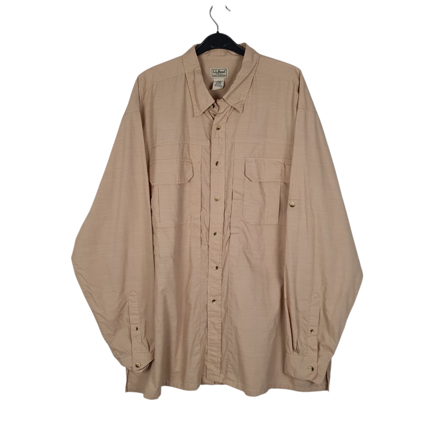 Mens Beige L.L.Bean  Long Sleeve Shirt