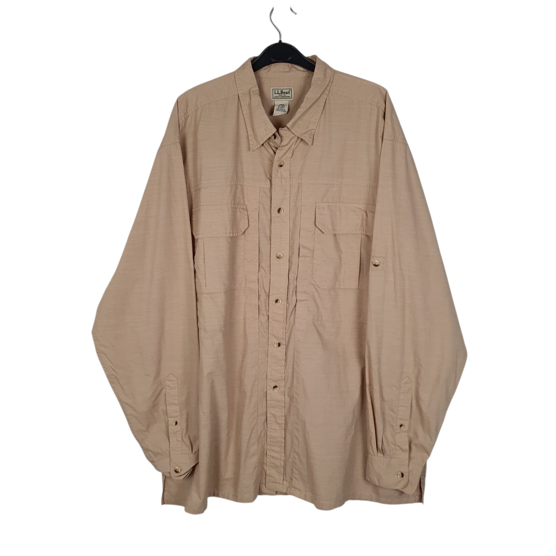 Mens Beige L.L.Bean  Long Sleeve Shirt