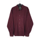 Mens Burgundy Woolrich Thick Chamois Long Sleeve Shirt