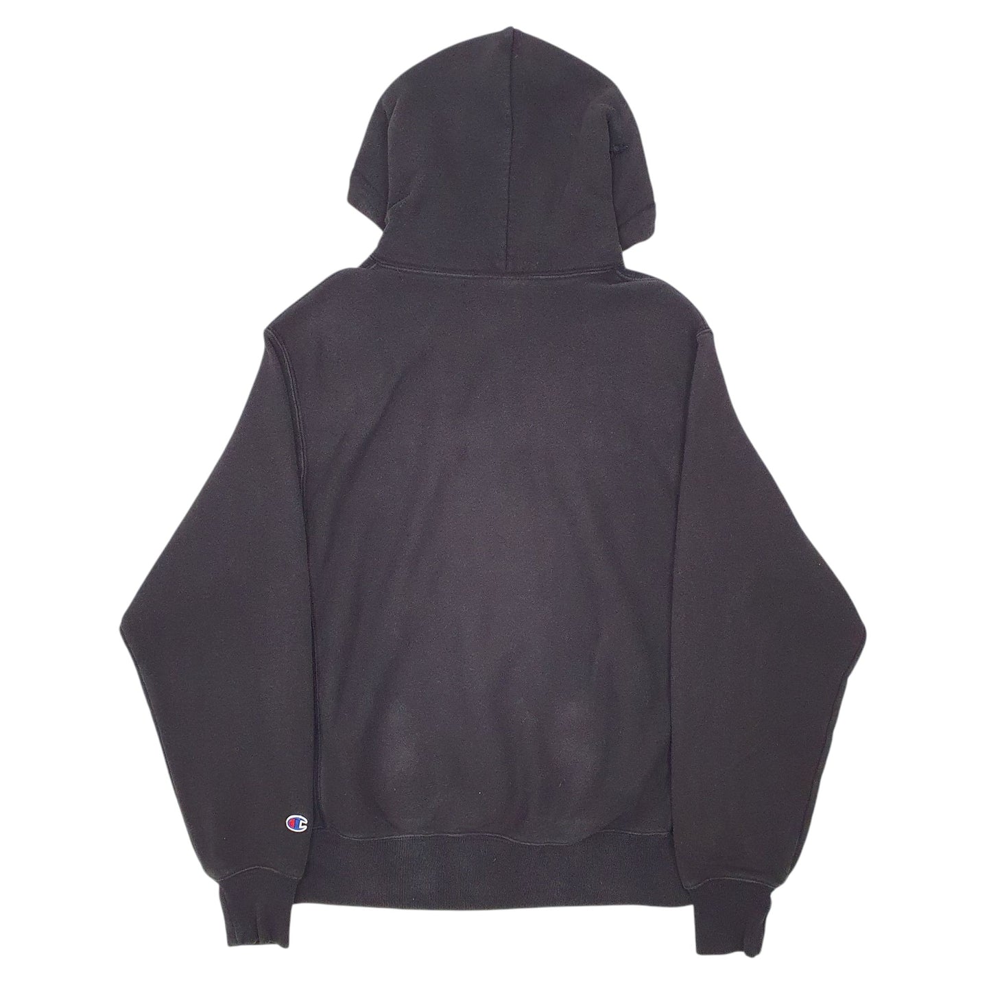 Mens Black Champion Reverse Weave Spellout Hoodie Jumper