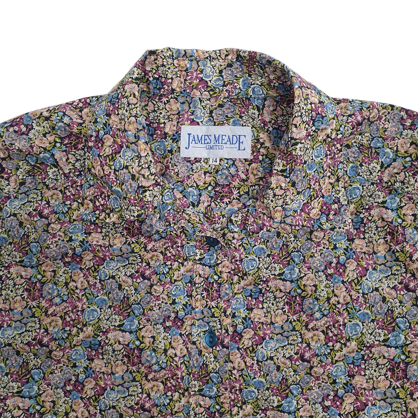 Womens Blue James Meade  Full Zip Shirt