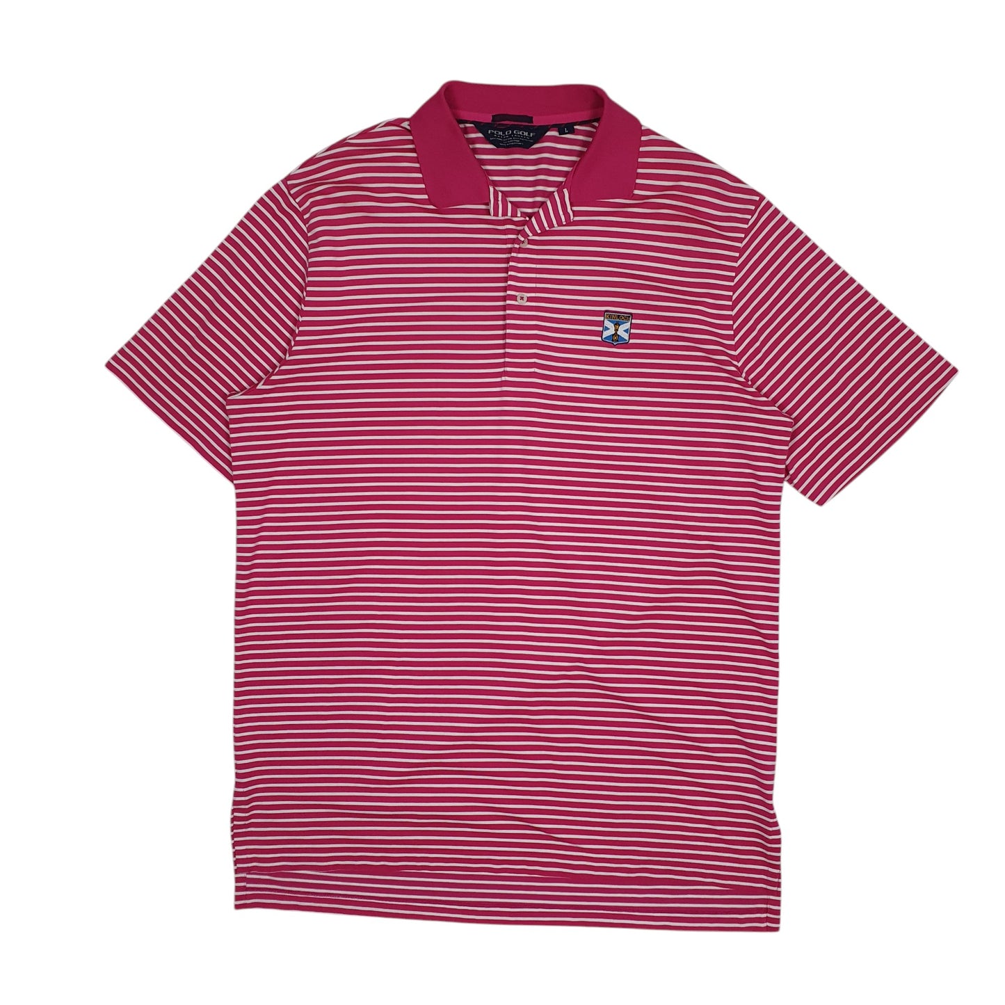 Mens Pink Polo Ralph Lauren Golf Performance Kinloch Short Sleeve Polo Shirt