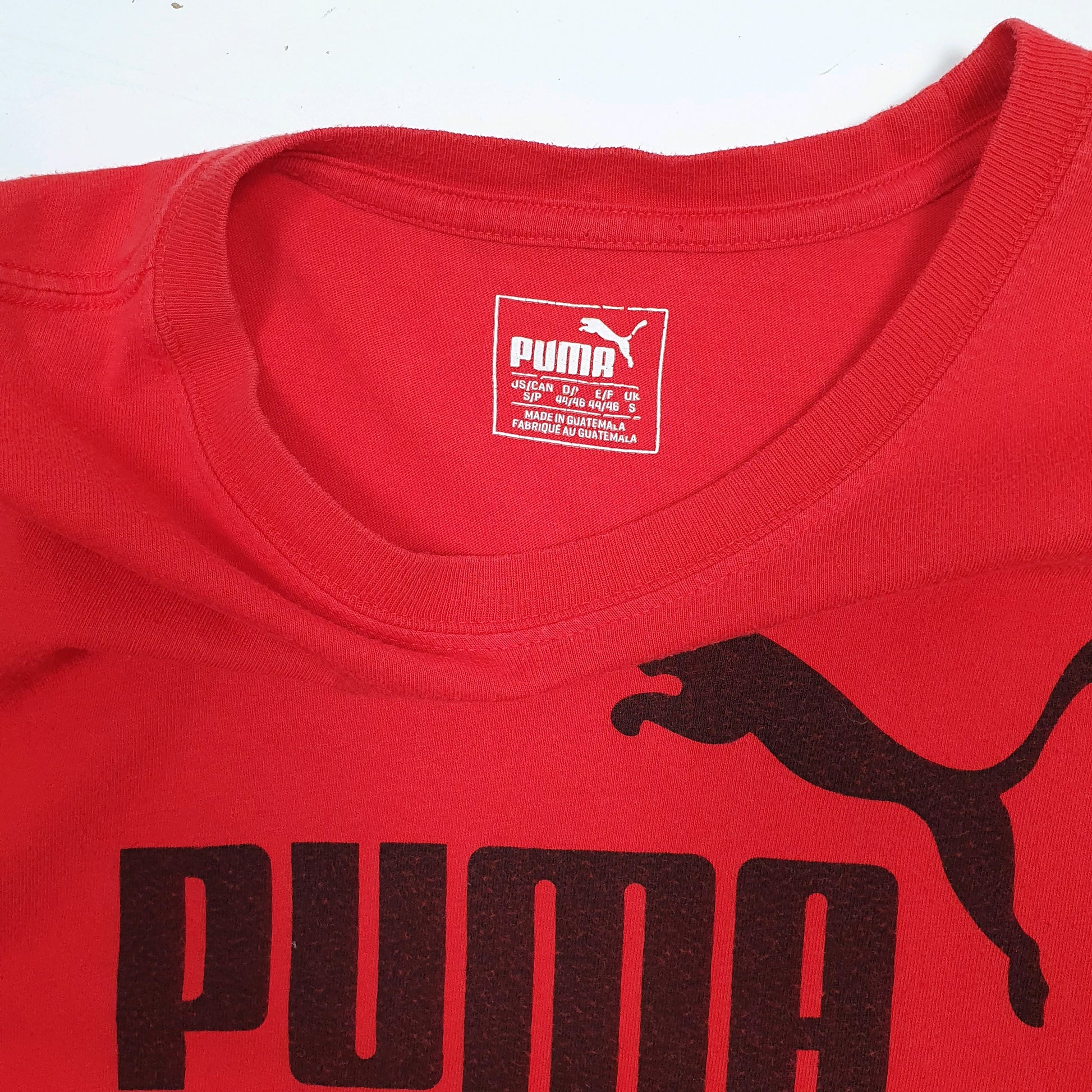 Mens Red Puma  Crewneck T Shirt