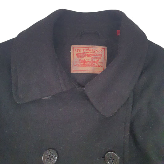 Womens Black Levis   Coat
