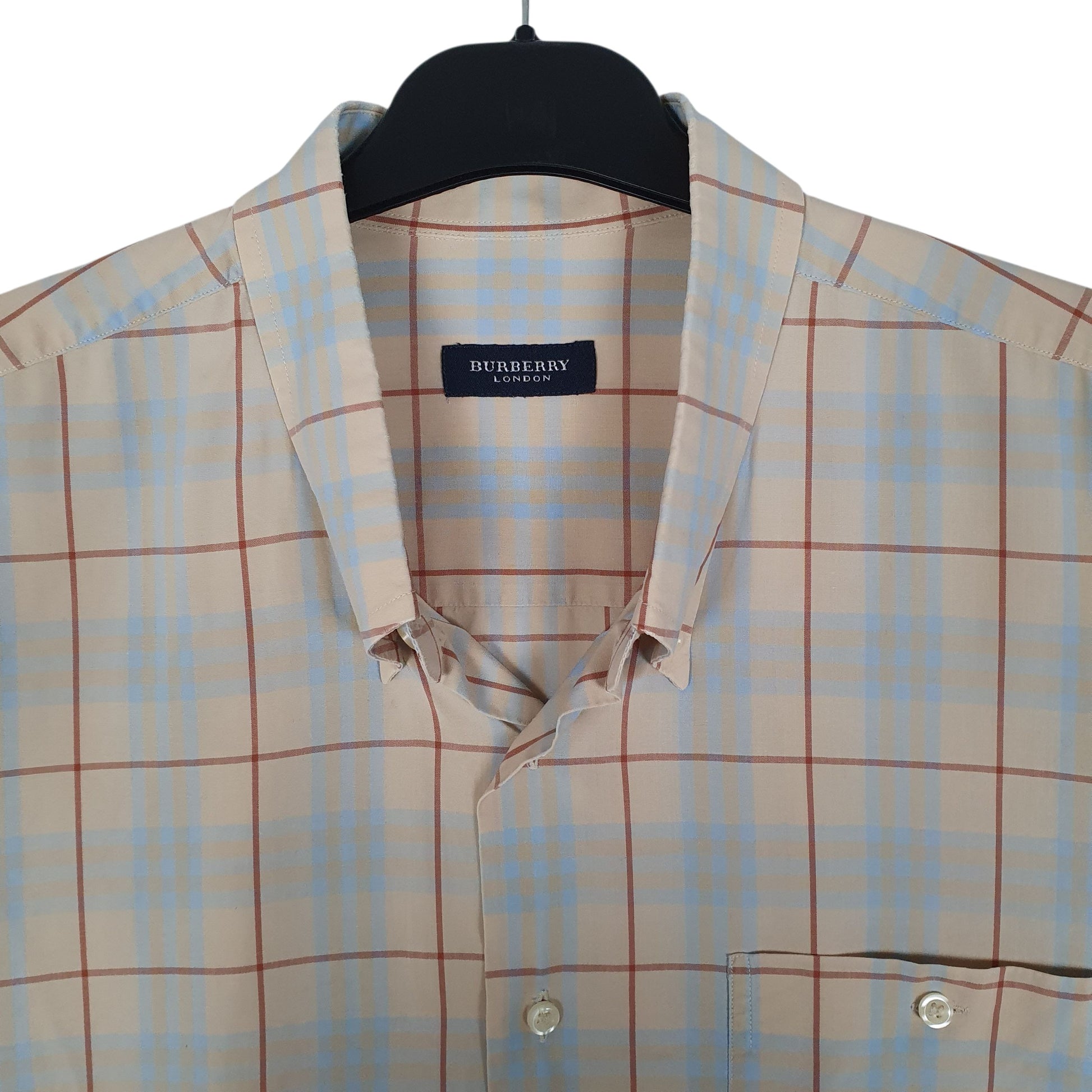 Mens Beige Burberry   Shirt