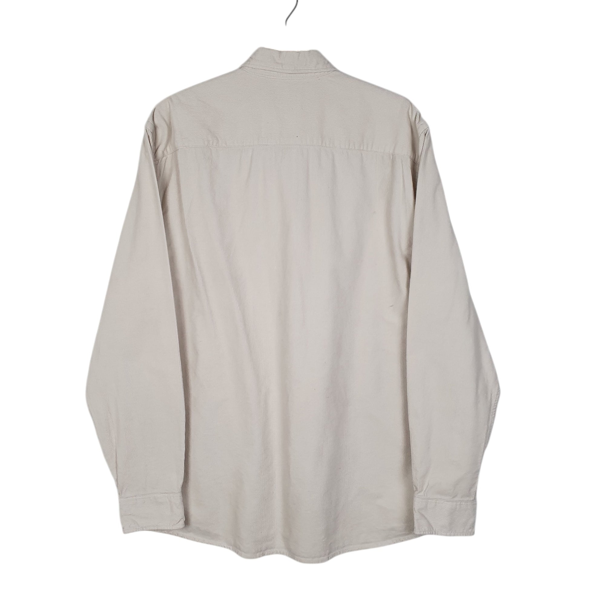 Mens Cream H&M Corduroy  Shirt