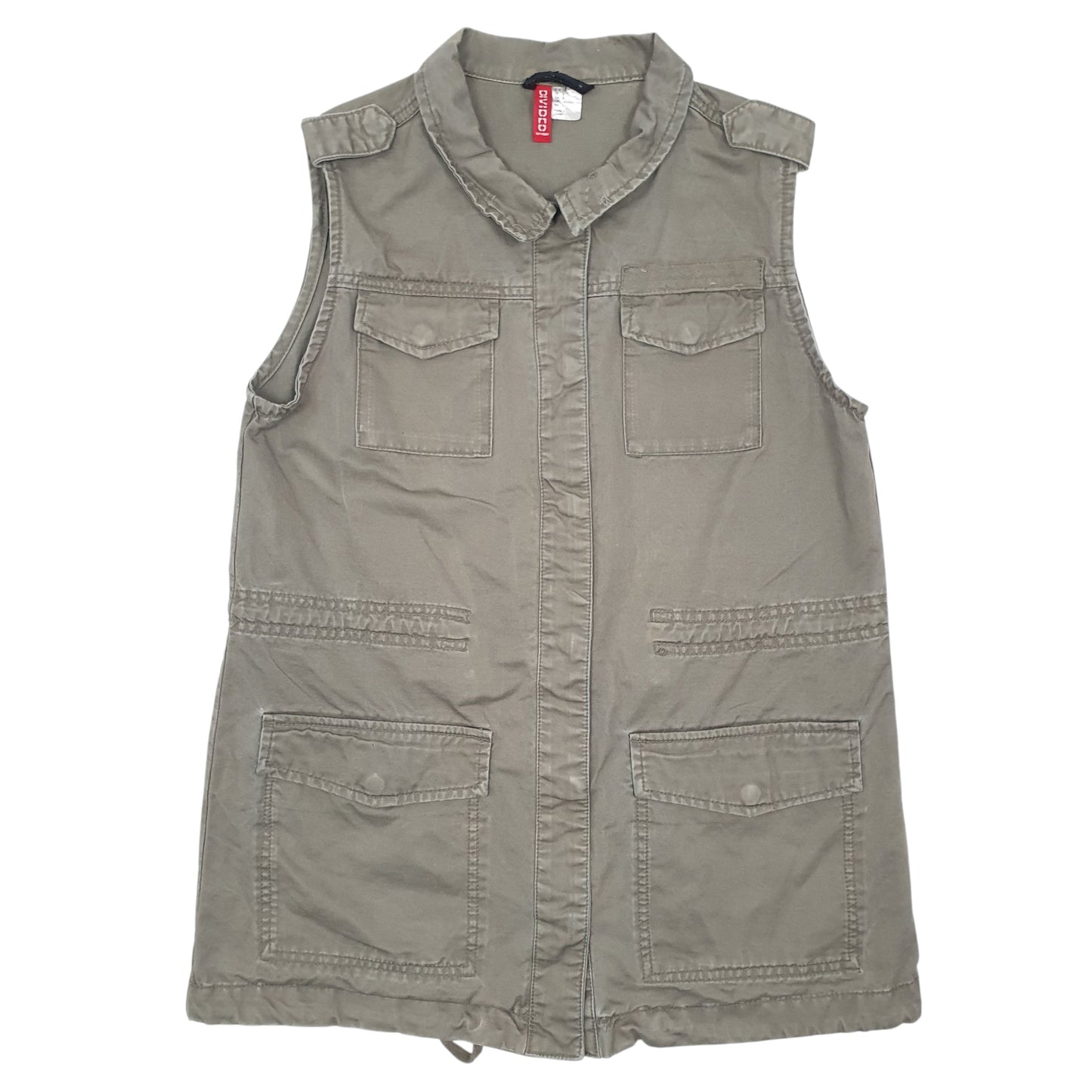 Womens Grey H&M Divided Button Up  Coat