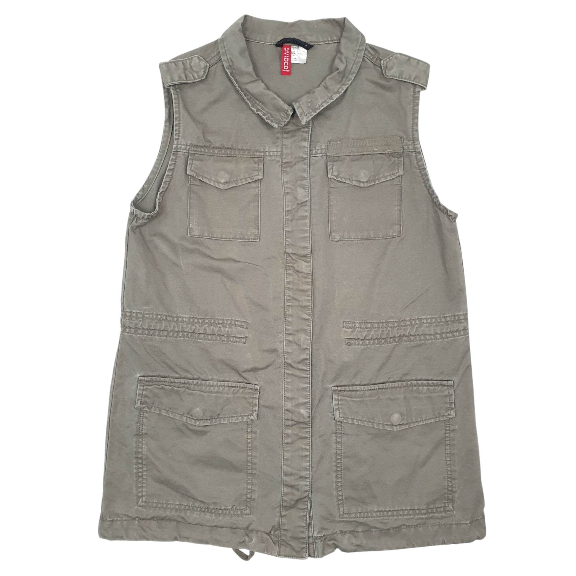 Womens Grey H&M Divided Button Up  Coat